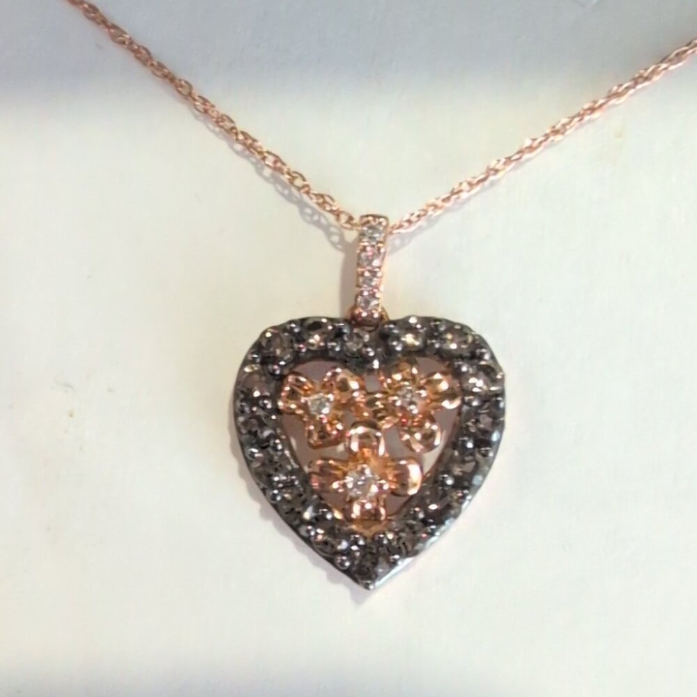 Le Vian Heart Necklace – 14K Rose Gold &  Chocolate Diamonds